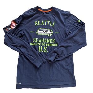 Nike Mens Small Seattle Seahawks Shirt Salute To Service Military Long Sleeve